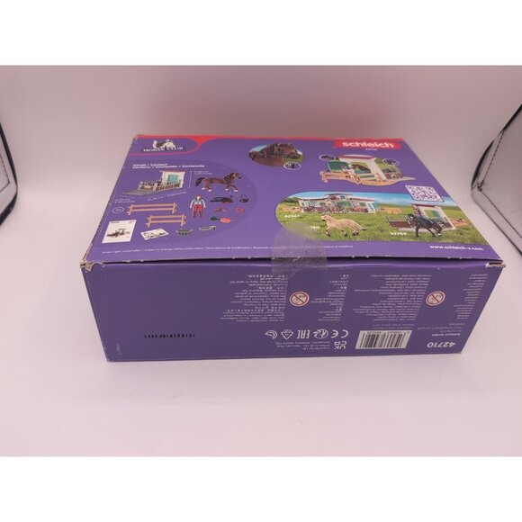 Schleich Horse Club 42710 Horse stall with Hannah Cayenne Horses playset toy NEW - Picture 4 of 4